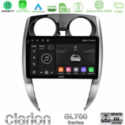 Clarion GL700 Series 8Core Android13 4+64GB Nissan Note 2013-2018 Navigation Multimedia Tablet 10 Με Carplay -amp; Android Auto