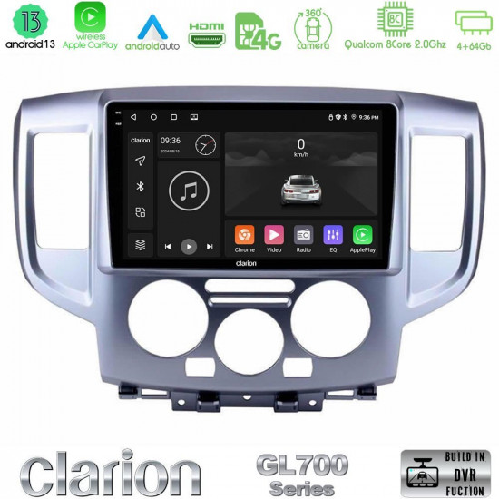Clarion GL700 Series 8Core Android13 4+64GB Nissan NV200 Navigation Multimedia Tablet 9 Με Carplay -amp; Android Auto