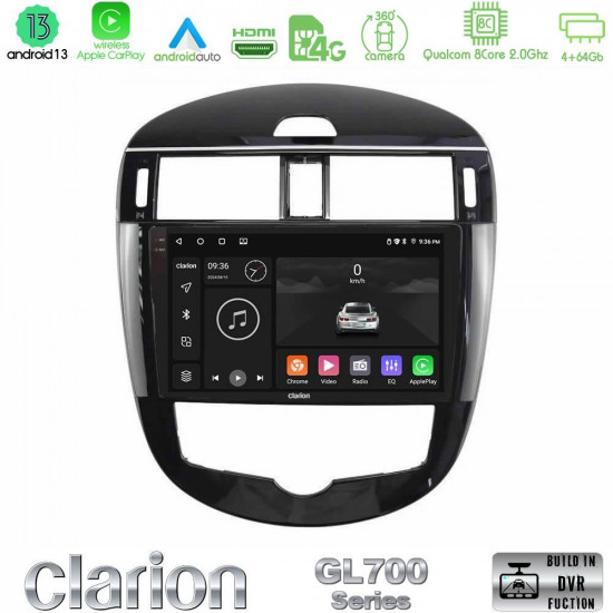 Clarion GL700 Series 8Core Android13 4+64GB Nissan Pulsar 2015-2018 Navigation Multimedia Tablet 9 Με Carplay -amp; Android Auto Clarion GL700 Series 8Core Android13 4+64GB Nissan Pulsar 2015-2018 Navigation Multimedia Tablet 9 Με Carplay -amp; Android Auto