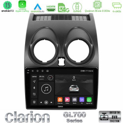 Clarion GL700 Series 8Core Android13 4+64GB Nissan Qashqai J10 Navigation Multimedia Tablet 9 Με Carplay -amp; Android Auto