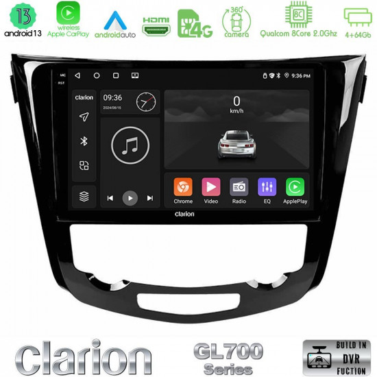 Clarion GL700 Series 8Core Android13 4+64GB Nissan Qashqai J11 (AUTO A/C) Navigation Multimedia Tablet 10 Με Carplay -amp; Android Auto Clarion GL700 Series 8Core Android13 4+64GB Nissan Qashqai J11 (AUTO A/C) Navigation Multimedia Tablet 10 Με Carplay -amp; Android Auto