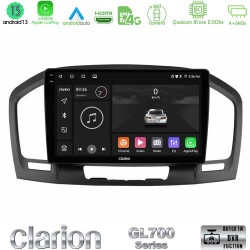 Clarion GL700 Series 8Core Android13 4+64GB Opel Insignia 2008-2013 Navigation Multimedia Tablet 9 Με Carplay -amp; Android Auto