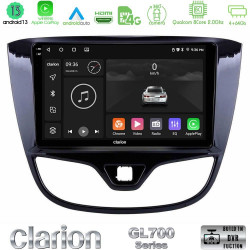 Clarion GL700 Series 8Core Android13 4+64GB Opel Karl 2017-2019 Navigation Multimedia Tablet 9 Με Carplay -amp; Android Auto