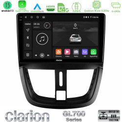 Clarion GL700 Series 8Core Android13 4+64GB Peugeot 207 Navigation Multimedia Tablet 9 Με Carplay -amp; Android Auto