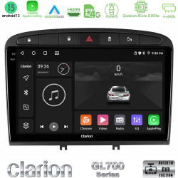 Clarion GL700 Series 8Core Android13 4+64GB Peugeot 308/RCZ Navigation Multimedia Tablet 9 Με Carplay -amp; Android Auto