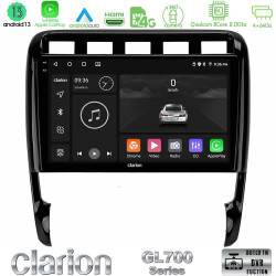 Clarion GL700 Series 8Core Android13 4+64GB Porsche Cayenne 2003-2010 Navigation Multimedia Tablet 9 Με Carplay -amp; Android Auto