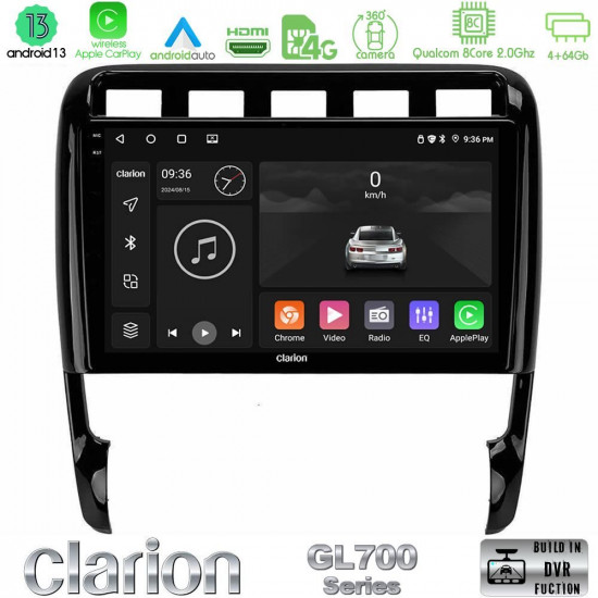 Clarion GL700 Series 8Core Android13 4+64GB Porsche Cayenne 2003-2010 Navigation Multimedia Tablet 9 Με Carplay -amp; Android Auto Clarion GL700 Series 8Core Android13 4+64GB Porsche Cayenne 2003-2010 Navigation Multimedia Tablet 9 Με Carplay -amp; Android Auto