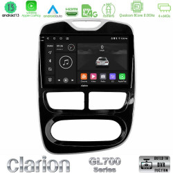 Clarion GL700 Series 8Core Android13 4+64GB Renault Clio 2012-2016 Navigation Multimedia Tablet 10 Με Carplay -amp; Android Auto