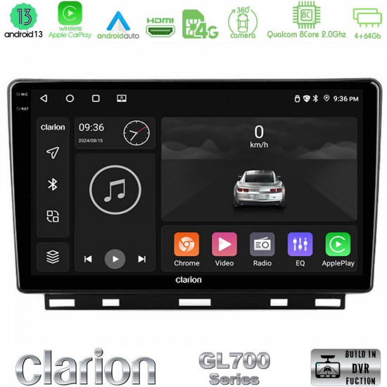 Clarion GL700 Series 8Core Android13 4+64GB Renault Clio 5 2020-2024 Navigation Multimedia Tablet 9 Με Carplay -amp; Android Auto Clarion GL700 Series 8Core Android13 4+64GB Renault Clio 5 2020-2024 Navigation Multimedia Tablet 9 Με Carplay -amp; Android Auto