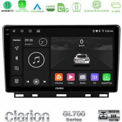 Clarion GL700 Series 8Core Android13 4+64GB Renault Clio 5 2020-2024 Navigation Multimedia Tablet 9 Με Carplay -amp; Android Auto