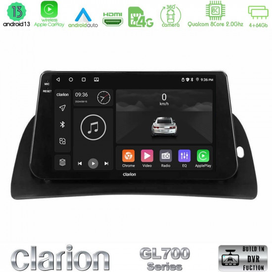 Clarion GL700 Series 8Core Android13 4+64GB Renault Kangoo 2013-2018 Navigation Multimedia Tablet 9 Με Carplay -amp; Android Auto Clarion GL700 Series 8Core Android13 4+64GB Renault Kangoo 2013-2018 Navigation Multimedia Tablet 9 Με Carplay -amp; Android Auto