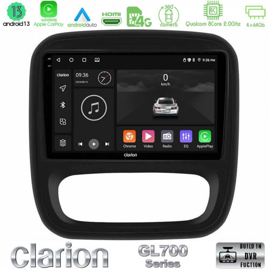 Clarion GL700 Series 8Core Android13 4+64GB Renault/Nissan/Opel/Fiat Navigation Multimedia Tablet 9 Με Carplay -amp; Android Auto Clarion GL700 Series 8Core Android13 4+64GB Renault/Nissan/Opel/Fiat Navigation Multimedia Tablet 9 Με Carplay -amp; Android Auto