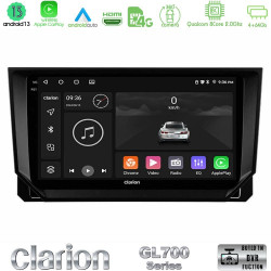 Clarion GL700 Series 8Core Android13 4+64GB Seat Arona/Ibiza Navigation Multimedia Tablet 9 Με Carplay -amp; Android Auto