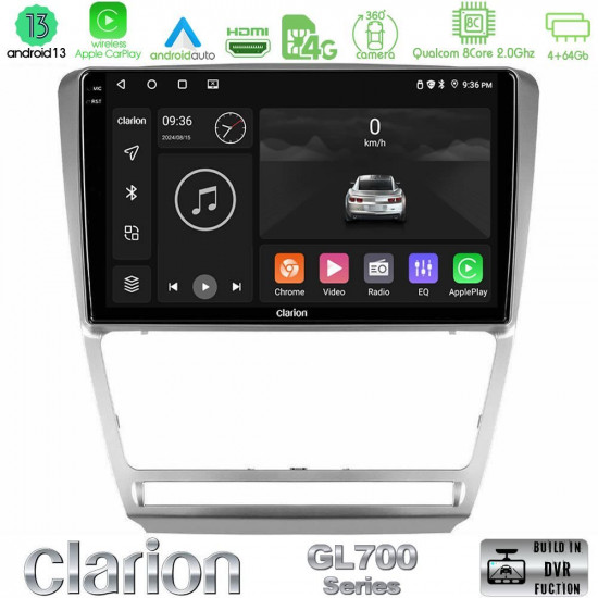 Clarion GL700 Series 8Core Android13 4+64GB Skoda Octavia 5 Navigation Multimedia Tablet 10 Με Carplay -amp; Android Auto Clarion GL700 Series 8Core Android13 4+64GB Skoda Octavia 5 Navigation Multimedia Tablet 10 Με Carplay -amp; Android Auto
