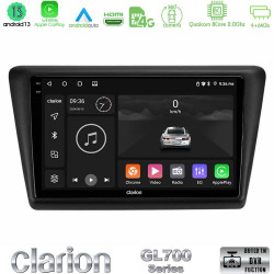Clarion GL700 Series 8Core Android13 4+64GB Skoda Rapid 2013-2017 Navigation Multimedia Tablet 9 Με Carplay -amp; Android Auto