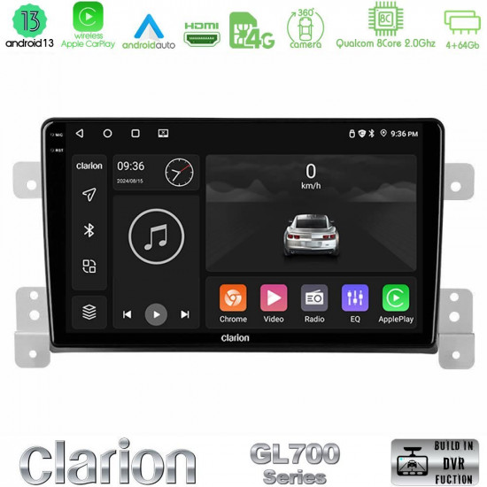 Clarion GL700 Series 8Core Android13 4+64GB Suzuki Grand Vitara Navigation Multimedia Tablet 9 Με Carplay -amp; Android Auto Clarion GL700 Series 8Core Android13 4+64GB Suzuki Grand Vitara Navigation Multimedia Tablet 9 Με Carplay -amp; Android Auto