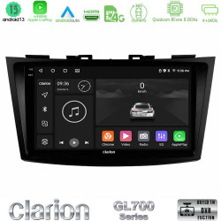 Clarion GL700 Series 8Core Android13 4+64GB Suzuki Swift 2011-2016 Navigation Multimedia Tablet 9 Με Carplay -amp; Android Auto