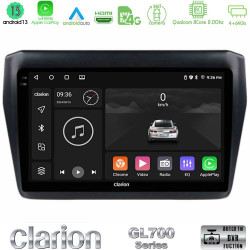 Clarion GL700 Series 8Core Android13 4+64GB Suzuki Swift 2017-2023 Navigation Multimedia Tablet 9 Με Carplay -amp; Android Auto