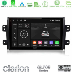Clarion GL700 Series 8Core Android13 4+64GB Suzuki SX4 2006-2014 Fiat Sedici 2006-2014 Navigation Multimedia Tablet 9 Με Carplay -amp; Android Auto