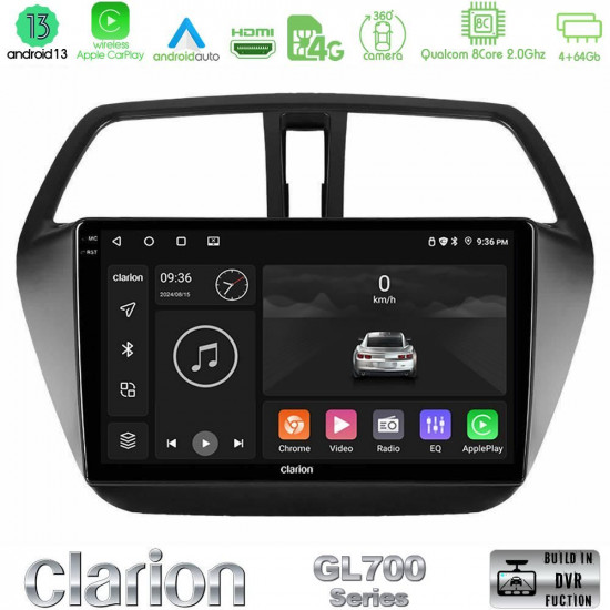 Clarion GL700 Series 8Core Android13 4+64GB Suzuki SX4 S-Cross Navigation Multimedia Tablet 9 Με Carplay -amp; Android Auto Clarion GL700 Series 8Core Android13 4+64GB Suzuki SX4 S-Cross Navigation Multimedia Tablet 9 Με Carplay -amp; Android Auto