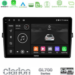 Clarion GL700 Series 8Core Android13 4+64GB Toyota Auris Navigation Multimedia Tablet 10 Με Carplay -amp; Android Auto