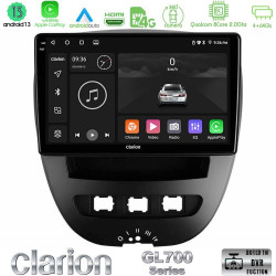 Clarion GL700 Series 8Core Android13 4+64GB Toyota Aygo/Citroen C1/Peugeot 107 Navigation Multimedia Tablet 10 Με Carplay -amp; Android Auto
