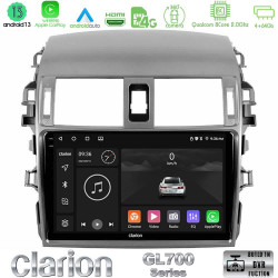 Clarion GL700 Series 8Core Android13 4+64GB Toyota Corolla 2008-2010 Navigation Multimedia Tablet 9 Με Carplay -amp; Android Auto