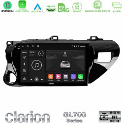 Clarion GL700 Series 8Core Android13 4+64GB Toyota Hilux 2017-2024 Navigation Multimedia Tablet 10 Με Carplay -amp; Android Auto