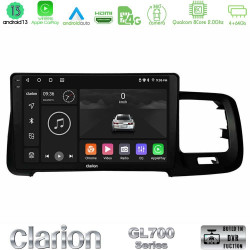 Clarion GL700 Series 8Core Android13 4+64GB Volvo S60 2010-2018 Navigation Multimedia Tablet 9 Με Carplay -amp; Android Auto