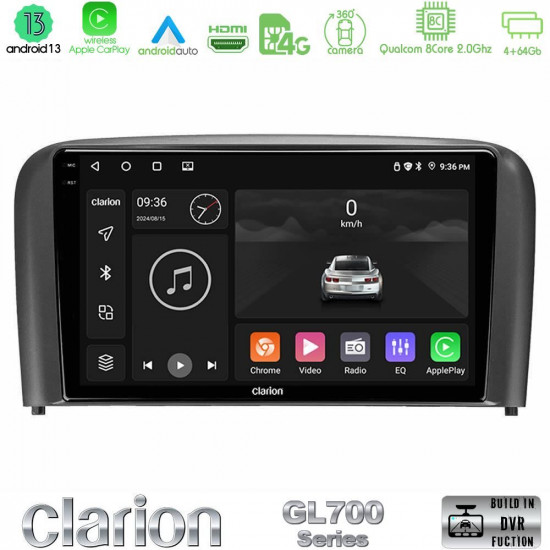Clarion GL700 Series 8Core Android13 4+64GB Volvo S80 1998-2006 Navigation Multimedia Tablet 9 Με Carplay -amp; Android Auto Clarion GL700 Series 8Core Android13 4+64GB Volvo S80 1998-2006 Navigation Multimedia Tablet 9 Με Carplay -amp; Android Auto