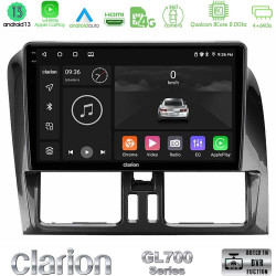 Clarion GL700 Series 8Core Android13 4+64GB Volvo XC60 2009-2012 Navigation Multimedia Tablet 9 Με Carplay -amp; Android Auto
