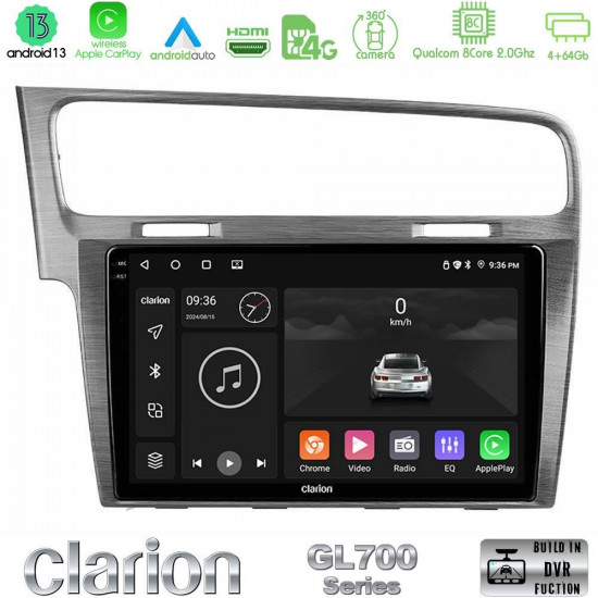 Clarion GL700 Series 8Core Android13 4+64GB VW GOLF 7 Navigation Multimedia Tablet 10 Με Carplay -amp; Android Auto Clarion GL700 Series 8Core Android13 4+64GB VW GOLF 7 Navigation Multimedia Tablet 10 Με Carplay -amp; Android Auto