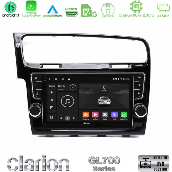 Clarion GL700 Series 8Core Android13 4+64GB VW GOLF 7 Navigation Multimedia Tablet 9 Με Carplay -amp; Android Auto (OEM Look)