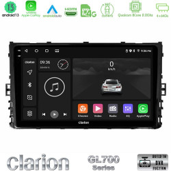 Clarion GL700 Series 8Core Android13 4+64GB VW MQB 2017-gt; Navigation Multimedia Tablet 9 Με Carplay -amp; Android Auto