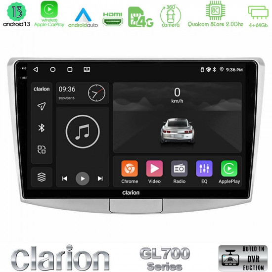 Clarion GL700 Series 8Core Android13 4+64GB VW Passat Navigation Multimedia Tablet 10 Με Carplay -amp; Android Auto Clarion GL700 Series 8Core Android13 4+64GB VW Passat Navigation Multimedia Tablet 10 Με Carplay -amp; Android Auto