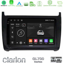 Clarion GL700 Series 8Core Android13 4+64GB Vw Polo Navigation Multimedia Tablet 9 Με Carplay -amp; Android Auto