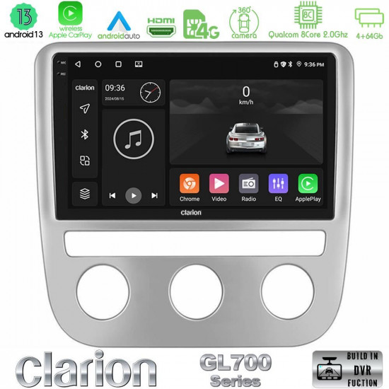 Clarion GL700 Series 8Core Android13 4+64GB VW Scirocco 2008-2014 Navigation Multimedia Tablet 9 Με Carplay -amp; Android Auto Clarion GL700 Series 8Core Android13 4+64GB VW Scirocco 2008-2014 Navigation Multimedia Tablet 9 Με Carplay -amp; Android Auto