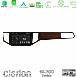 Clarion GL700 Series 8Core Android13 4+64GB VW Sportsvan 2014-2020 Navigation Multimedia Tablet 9 (Ξύλινη απόχρωση) Με Carplay -amp; Android Auto