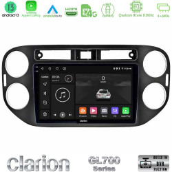 Clarion GL700 Series 8Core Android13 4+64GB VW Tiguan Navigation Multimedia Tablet 9 (23mm alarm button) Με Carplay -amp; Android Auto