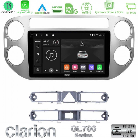 Clarion GL700 Series 8Core Android13 4+64GB VW Tiguan Navigation Multimedia Tablet 9 Με Carplay -amp; Android Auto Clarion GL700 Series 8Core Android13 4+64GB VW Tiguan Navigation Multimedia Tablet 9 Με Carplay -amp; Android Auto