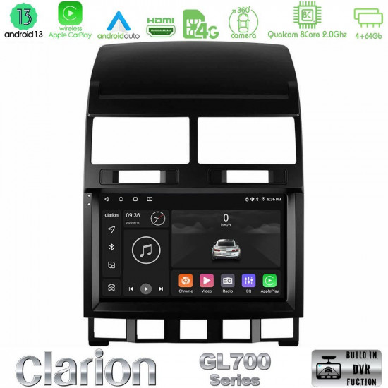 Clarion GL700 Series 8Core Android13 4+64GB VW Touareg 2002 – 2010 Navigation Multimedia Tablet 9 Με Carplay -amp; Android Auto Clarion GL700 Series 8Core Android13 4+64GB VW Touareg 2002 – 2010 Navigation Multimedia Tablet 9 Με Carplay -amp; Android Auto
