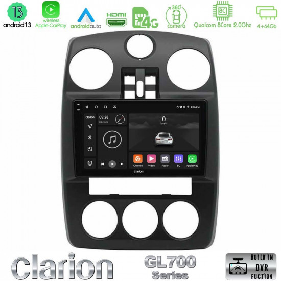 Clarion GL700 Series Chrysler PT-Cruiser 2000-2005 8Core Android13 4+64GB Navigation Multimedia Tablet 9? Με Carplay -amp; Android Auto Με Carplay -amp; Android Auto Clarion GL700 Series Chrysler PT-Cruiser 2000-2005 8Core Android13 4+64GB Navigation Multimedia Tablet 9? Με Carplay -amp; Android Auto Με Carplay -amp; Android Auto