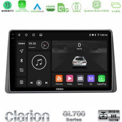 Clarion GL700 Series Dacia Duster 2022-2024 8Core Android13 4+64GB Navigation Multimedia Tablet 9? Με Carplay -amp; Android Auto Με Carplay -amp; Android Auto