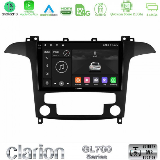 Clarion GL700 Series Ford S-Max 2006-2012 8Core Android13 4+64GB Navigation Multimedia Tablet 9? Με Carplay -amp; Android Auto Με Carplay -amp; Android Auto Clarion GL700 Series Ford S-Max 2006-2012 8Core Android13 4+64GB Navigation Multimedia Tablet 9? Με Carplay -amp; Android Auto Με Carplay -amp; Android Auto