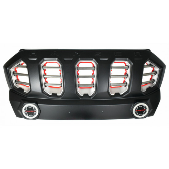 ΔΙΑΚΟΣΜΗΤΙΚΗ ΜΑΣΚΑ FORD RANGER 15- (ΓΡΥΛΙΑ) ΜΕ LED DRL