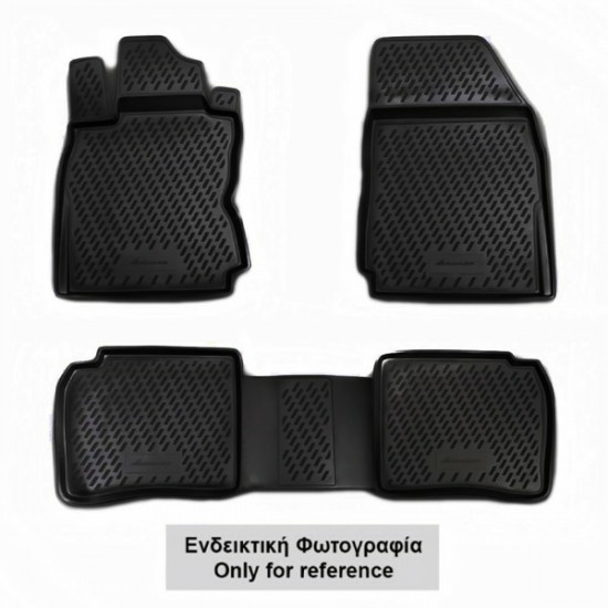 FORD FIESTA 3D / 5D 03/2011+  ΠΑΤΑΚΙΑ ΜΑΡΚΕ ΛΑΣΤΙΧΟ ΣΚΑΦΑΚΙΑ (ΜΑΥΡΟ)