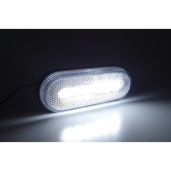 ΦΩΣ ΟΓΚΟΥ ΦΟΡΤΗΓΟΥ LED ΛΕΥΚΟ ΟΒΑΛ 10-30V 124x49x22mm ΑΔΙΑΒΡΟΧΟ OM-01-W AMIO 1ΤΕΜ.