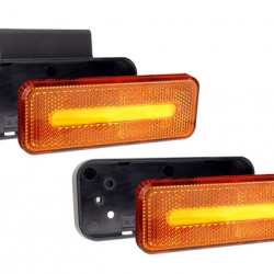 ΦΩΣ ΟΓΚΟΥ ΦΟΡΤΗΓΟΥ LED ΠΟΡΤΟΚΑΛΙ 10-30V 124x49x22mm ΑΔΙΑΒΡΟΧΟ OM-02-O AMIO 1ΤΕΜ.