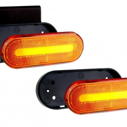 ΦΩΣ ΟΓΚΟΥ ΦΟΡΤΗΓΟΥ LED ΠΟΡΤΟΚΑΛΙ ΟΒΑΛ 10-30V 124x49x22mm ΑΔΙΑΒΡΟΧΟ OM-01-O AMIO 1ΤΕΜ.