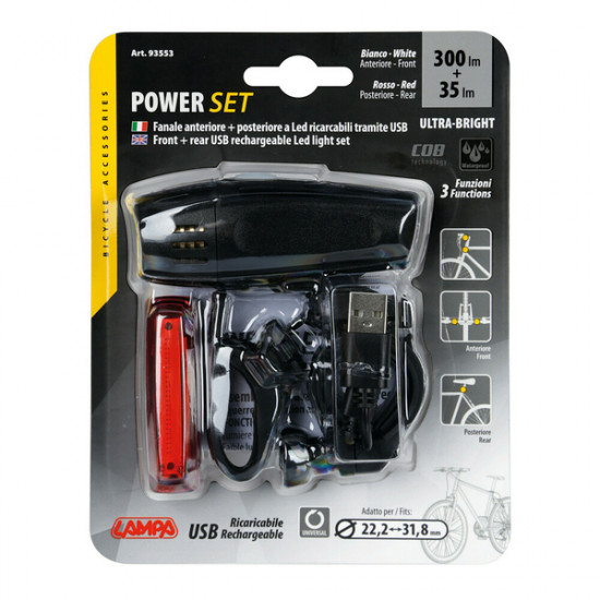 ΦΩΣ ΠΟΔΗΛΑΤΟΥ ΣΕΤ POWER SET 3 ΧΡΗΣΕΩΝ ΛΕΥΚΟ ΦΩΣ ΕΜΠΡΟΣ 300lm + ΠΙΣΩ ΚΟΚΚΙΝΟ ΦΩΣ 35lm ΦΟΡΤΙΣΗ ΜΕ USB ΦΩΣ ΠΟΔΗΛΑΤΟΥ ΣΕΤ POWER SET 3 ΧΡΗΣΕΩΝ ΛΕΥΚΟ ΦΩΣ ΕΜΠΡΟΣ 300lm + ΠΙΣΩ ΚΟΚΚΙΝΟ ΦΩΣ 35lm ΦΟΡΤΙΣΗ ΜΕ USB